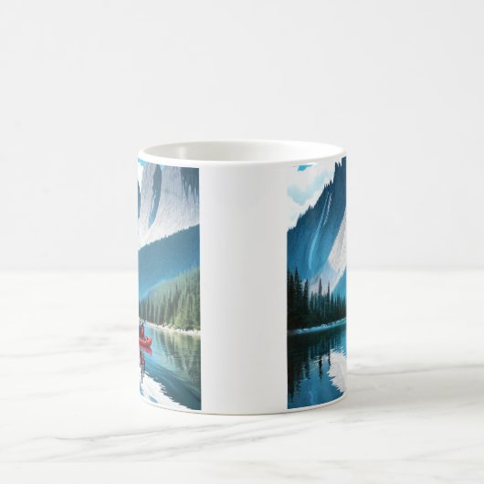 Couple Kayaking Themed Kaffeetasse (Mittel)