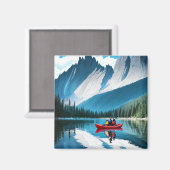 Couple Kayaking Themed Magnet (Vorderseite/Rückseite)