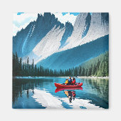 Couple Kayaking Themed Magnet (Vorne)