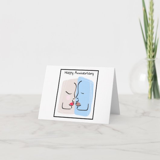 Couple Kissing Card Feiertagskarte (Vorderseite)