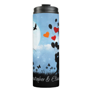 Couple Kissing Romantic Moonlight Personalisiert Thermosbecher