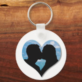 Couple Kissing Silhouette Schlüsselanhänger (Vorderseite)