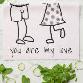 Couple Kitetücher - Sie sind meine Liebe - Ihr Tex Geschirrtuch (Gefaltet)