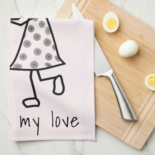 Couple Kitetücher - Sie sind meine Liebe - Ihr Tex Geschirrtuch (Viertel Falte)