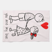 Couple Kitetücher - Sie sind meine Liebe - Ihr Tex Geschirrtuch (Horizontal)