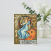 Couple Kürbislaterne Pumpkin Apple Postkarte (Stehend Vorderseite)