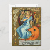 Couple Kürbislaterne Pumpkin Apple Postkarte (Vorne/Hinten)
