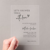 Couple lassen wir sie mit Liebe Bridal duschen Acryleinladungen (Insitu (Handheld))