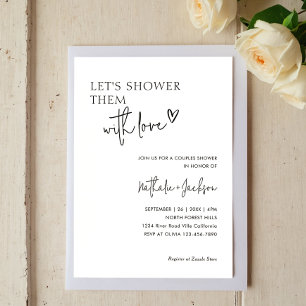 Couple lassen wir sie mit Liebe Bridal duschen Einladung