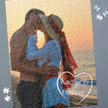 Couple Liebe Foto Personalisiert Puzzle<br><div class="desc">Erstellen Sie Ihr eigenes Paar Foto Puzzle Sake Geschenk für Ihre wichtigen anderen personalisiert mit Namen in einem Herzen in Ihrer Wahl der Schriftart Stile und Farben. Ändern Sie die Position von Herz und Text, um Ihr Foto anpassen. Es ist ein bedeutsames, unvergessliches Geschenk für eine Freundin, einen Freund, einen...</div>