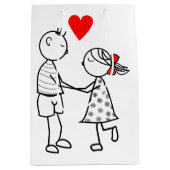 Couple-Liebe-Geschenktasche Mittlere Geschenktüte (Vorderseite)