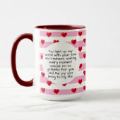 Couple Liebe Hearts Stripe | Valentinstag Foto Tasse (Links)