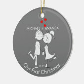 Couple Liebe Our First Christmas Keramik Ornament (Links)
