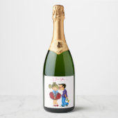 Couple Liebe Sparkling Wine Label - I Liebe You Schaumweinetikett (Vorderseite)
