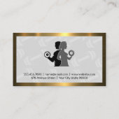Couple Lifting | Dumbell Muster Visitenkarte (Rückseite)