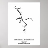Couple Line Art Personalisiert Poster (Vorne)