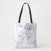 Couple Line Art Tasche (Vorderseite)