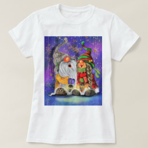 Couple Little Gnomes singt ein glückliches Weihnac T-Shirt