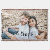 Couple Love Modern Anniversary Photo Woven Decke (Vorderseite)