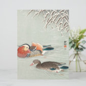 Couple Mandarin Duck Design | Ideales Geschenk (Stehend Vorderseite)