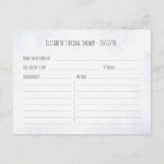 Couple Mason Jar String Light Brautparty Rezept Einladungspostkarte (Rückseite)