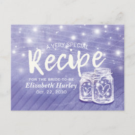 Couple Mason Jar String Light Brautparty Rezept Einladungspostkarte
