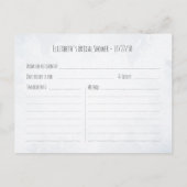 Couple Mason Jar String Light Bridal Shower Recipe Einladungspostkarte (Rückseite)