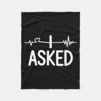 Couple matching engagement party i asked premium  fleecedecke