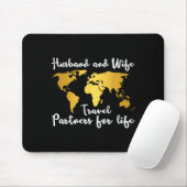 Couple Matching Husband And Wife Travel Partners F Mousepad (Mit Mouse)