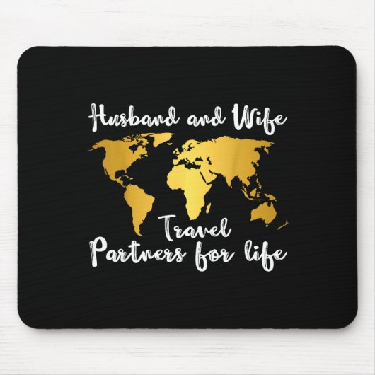 Couple Matching Husband And Wife Travel Partners F Mousepad (Vorne)
