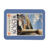 Couple mit Blick auf das Poster der Küstenbahn Magnet (Horizontal)