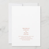 Couple Mled B/W Foto Terracotta Save the Date (Rückseite)