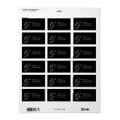 Couple Monogram Ampersad White Address Label Adressaufkleber (Vorne)