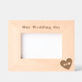 Couple Monogram Custom Wood Picture Frames Geätzte Rahmen (Vorderseite)