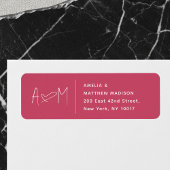 Couple Monogram Heart Return Address