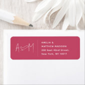 Couple Monogram Heart Return Address (Insitu)