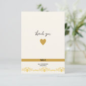 Couple Monogram Hochzeitdatum dekorative Grenze Dankeskarte (Stehend Vorderseite)