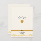 Couple Monogram Hochzeitdatum dekorative Grenze Dankeskarte (Vorne/Hinten)