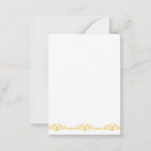 Couple Monogram Hochzeitdatum dekorative Grenze Mitteilungskarte (Rückseite)