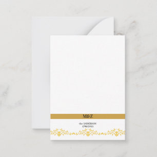 Couple Monogram Hochzeitdatum dekorative Grenze Mitteilungskarte