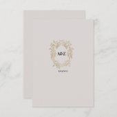 Couple Monogram MINIMALISTISCHE Hochzeitstermin Dankeskarte (Vorne/Hinten)