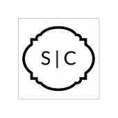 Couple Monogram Wood Art Briefmarke Gummistempel (Prägung)