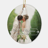 Couple Mr & Mrs. First Christmas Holiday Ornament (Links)
