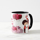 Couple mug, coffee mug for Valentine's Day gift Tasse (VorderseiteRechts)