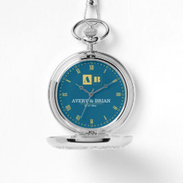 Couple Name Custom Engraved Romantic  Monogram Armbanduhr