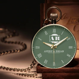 Couple Name Custom Engraved Romantic Monogram Armbanduhr