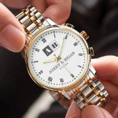 Couple Name Custom Engraved Romantic Monogram Armbanduhr