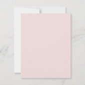 Couple Name Dusty Pink Wedding Monogram Note Card Mitteilungskarte (Rückseite)
