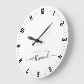 Couple Name Newlyweds Werdding Große Wanduhr (Winkel)