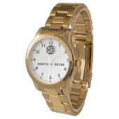 Couple Name Sentimental Wedding Keepsake Armbanduhr (Schrägansicht)